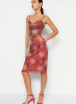 High Waist Printed Skirt