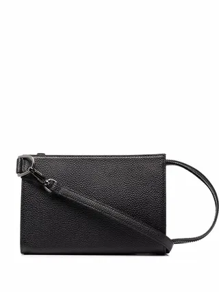 Grained Leather Shoulder Bag