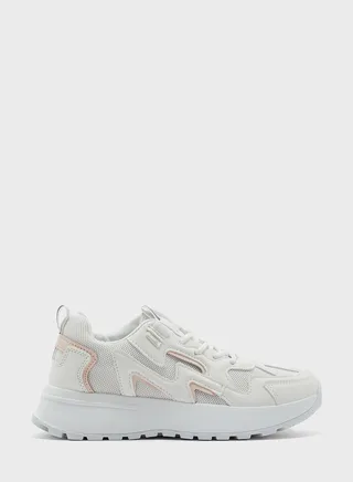 Pink Trim Sneakers