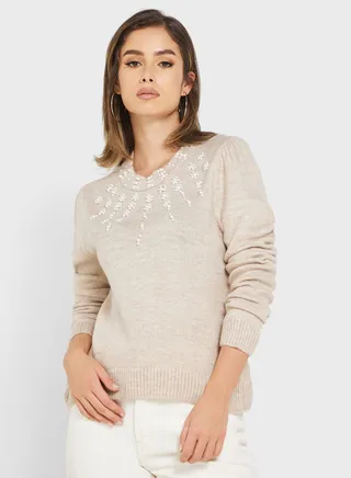Embellished Detail Sweater