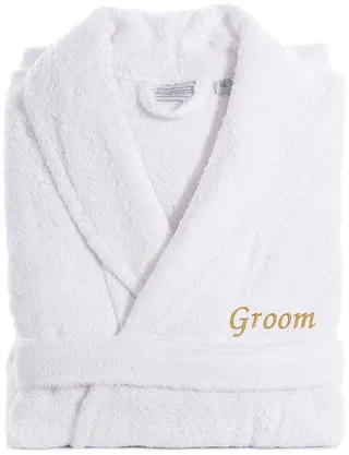 Linum Home Textiles Groom Terry Bathrobe