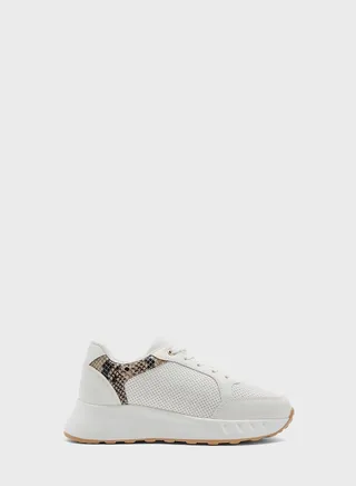 Faux Snake Detail Sneaker