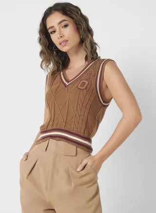 V-Neck Knitted Sweater 