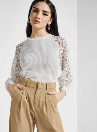 Hollow Sleeve Sweater