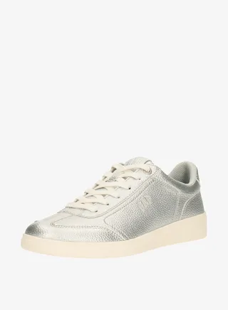 Women's Solid Sneakers with Lace-Up Closure
