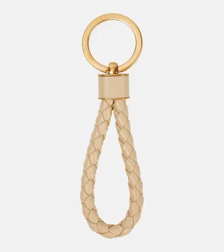 Intreccio leather keychain