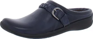 Orion Womens Leather Slip On Clogs