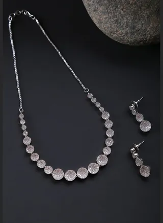 Silver Plated Necklace Set
