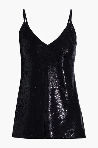 Clea sequined tulle camisole