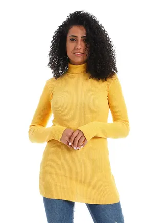 Womens High Neck Wool Shirt 
