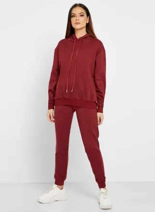 Essential Cotton Joggers Burgundy 