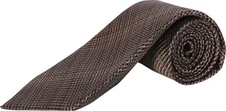 Micro-patterned Black And Beige Tie