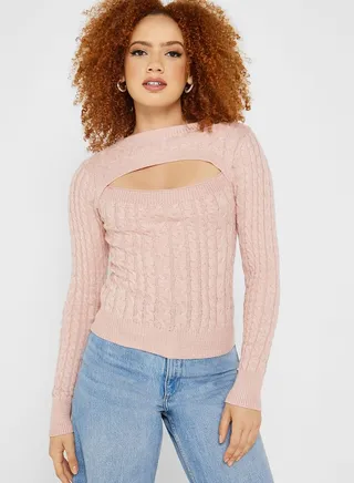 Cutout Front Sweater