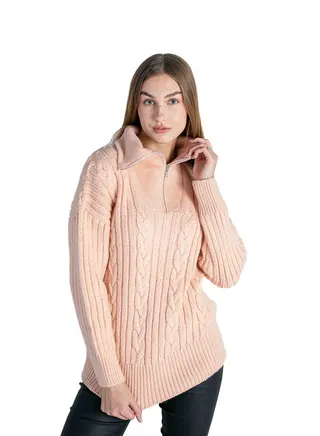 THICK CAPELS LONG SLEEVES PULLOVER WITH HALF ZIPPER 