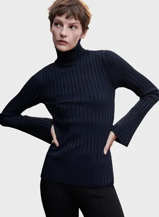 High Neck Knitted Sweater 