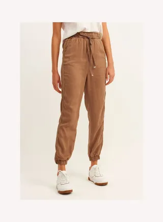 Tencel Drawstring Joggers Antik Tawny 