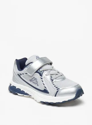 Boys' Textured Sports Shoes with Hook and Loop Closure 