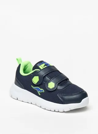 Boys' Textured Sports Shoes with Hook and Loop Closure 
