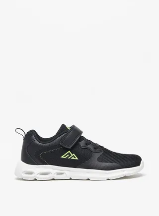 Boy's Textured Sports Shoes With Hook And Loop Closure 