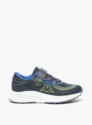 Boys' Logo Detail Sports Shoes with Hook and Loop Closure 