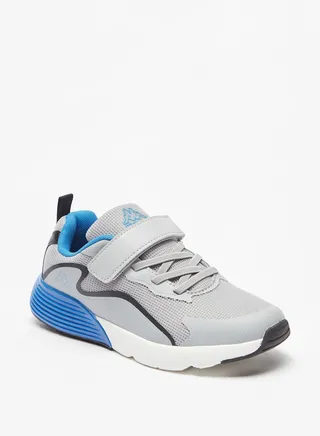 Kappa Boys' Panelled Sports Shoes With Hook And Loop Closure 