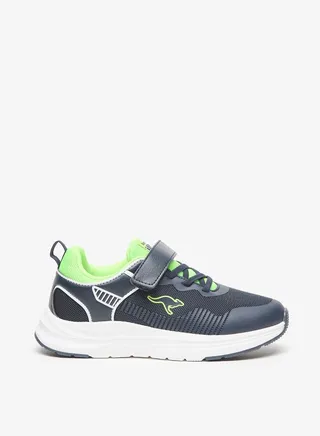 Boys' Textured Sports Shoes with Hook and Loop Closure 