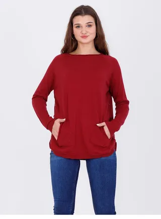 Plain Pullover with Button 