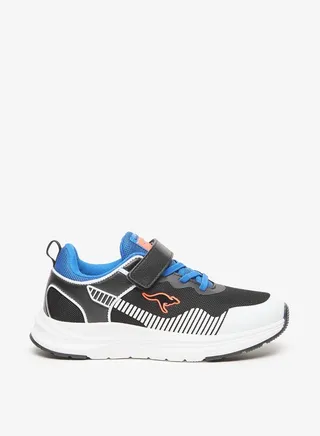Boys' Textured Sports Shoes with Hook and Loop Closure 