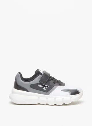 Boys' Textured Sports Shoes with Hook and Loop Closure 