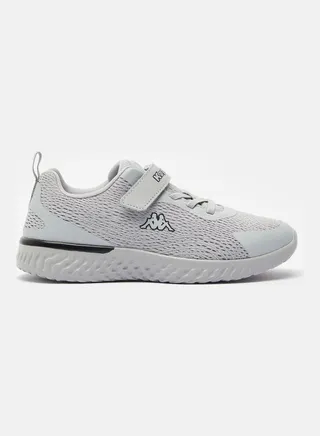 Textured Running Shoes with Hook and Loop Closure Grey 