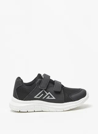 Boy's Textured Sports Shoes with Hook and Loop Closure 