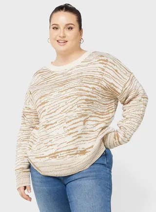 Printed Crew Neck Sweater 
