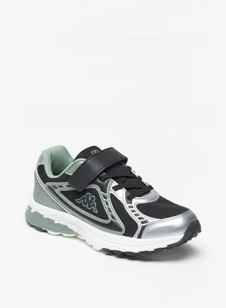 Boys' Textured Sports Shoes with Hook and Loop Closure 
