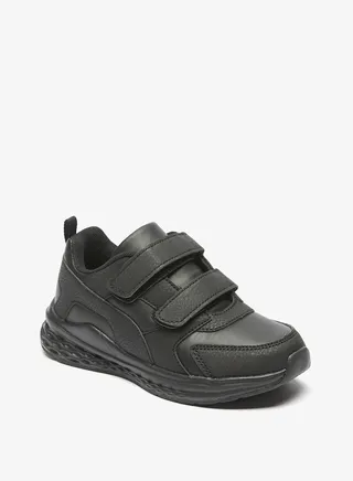Paneled Sports Shoes with Hook and Loop Closure 