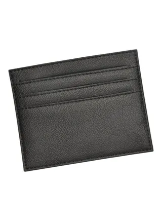 2 Sides Opening PU Slim Card Holder Black 