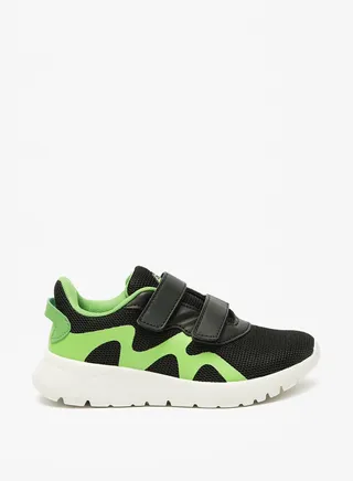 Boys Paneled Sports Shoes with Hook and Loop Closure 