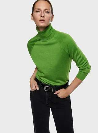 Turtle Neck Knitted Sweater 