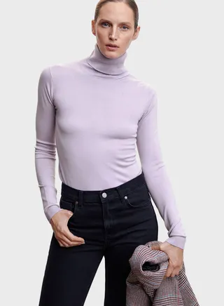 Turtle Neck Knitted Sweater 