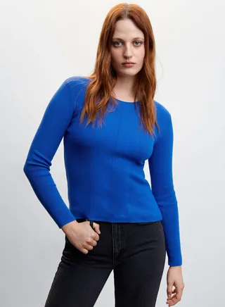 Openwork Knitted Sweater 