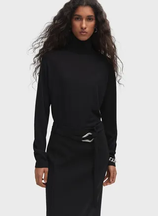 High Neck Knitted Sweater 