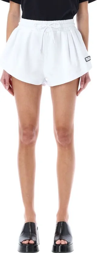 MSGM Logo Patch Drawstring Sweatshorts