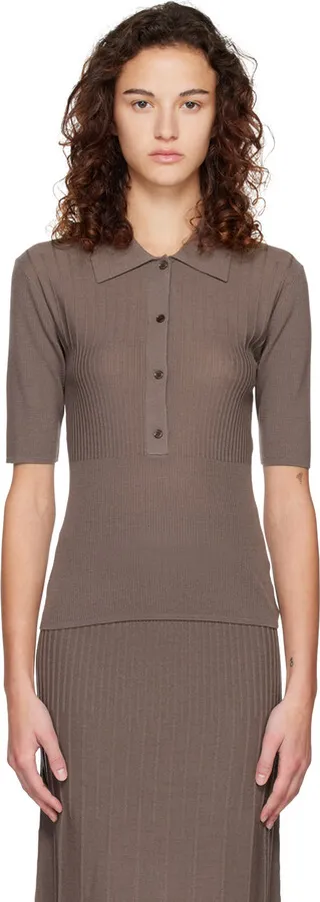 Joseph Brown Spread Collar Polo