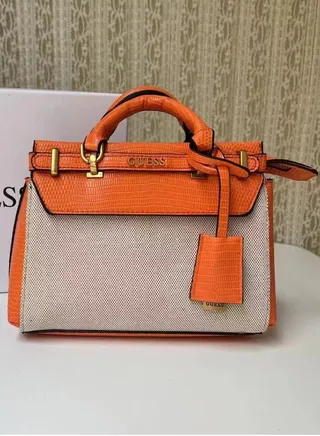 Stylish Kelly Small Handle Belt Embellished Charm Tote 