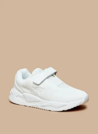 Boy Logo Detail Sport Shoes With Hook And Loop Closure 
