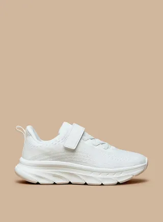 Boy Textured Sports Shoes With Hook And Loop Closure 