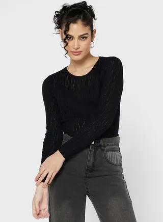Textured Detail Sweater 