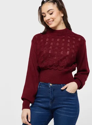 Textured Detail Sweater 