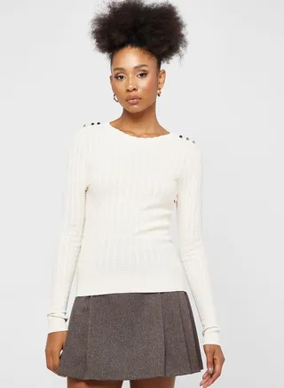 Crew Neck Knitted Sweater 