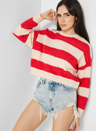 Striped Intarsia Sweater