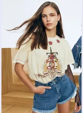 X Zeynep Tosun Blue Denim Shorts & Bermuda TPRSS22SR0382